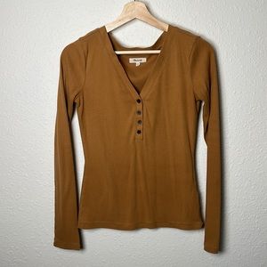 Madewell Henley in camel brown
